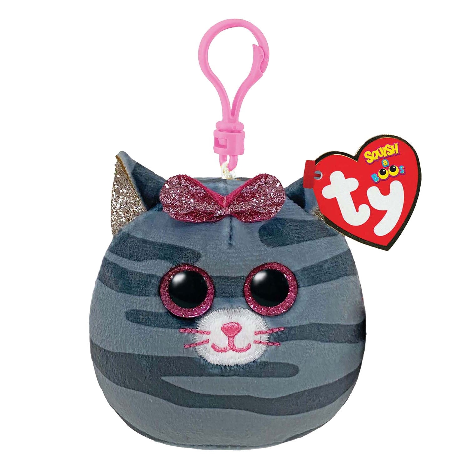 Ty Beanie Ty Squish A Boo Clips Kiki Cat, 8 cm