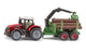 Siku-Traktor Massey Ferguson mit Forstanhänger 1343