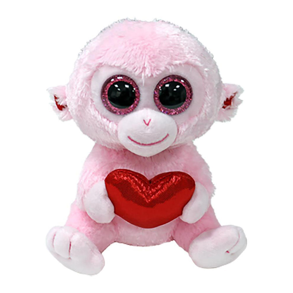 Ty Beanie Boos Heart Gigi Monkey, 15 cm