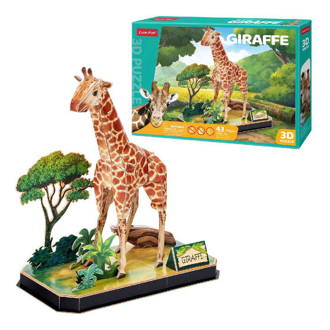 Kubikfun 3D -Puzzle -Giraffe