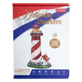 Kubisches lustiges 3D-Puzzle Leuchtturm LED, 51tlg. - afbeelding 2