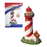 Kubisches lustiges 3D-Puzzle Leuchtturm LED, 51tlg. - afbeelding 3
