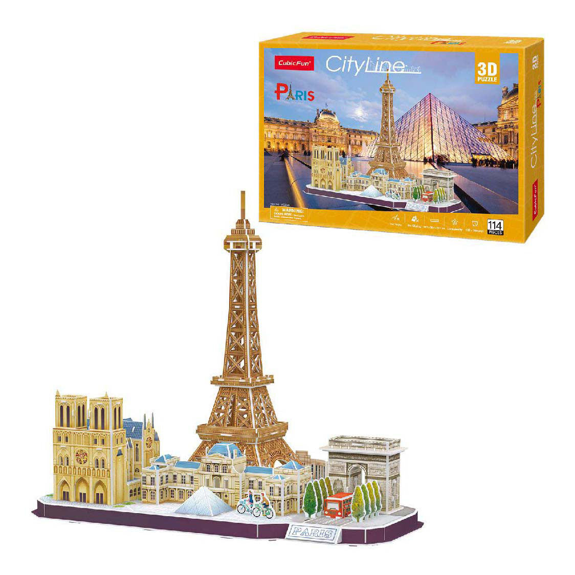 Kubikfun 3D -Puzzle -Stadt -Linie Paris