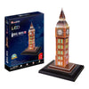 Kubikfun 3D -Puzzle Big Ben mit LED -Beleuchtung
