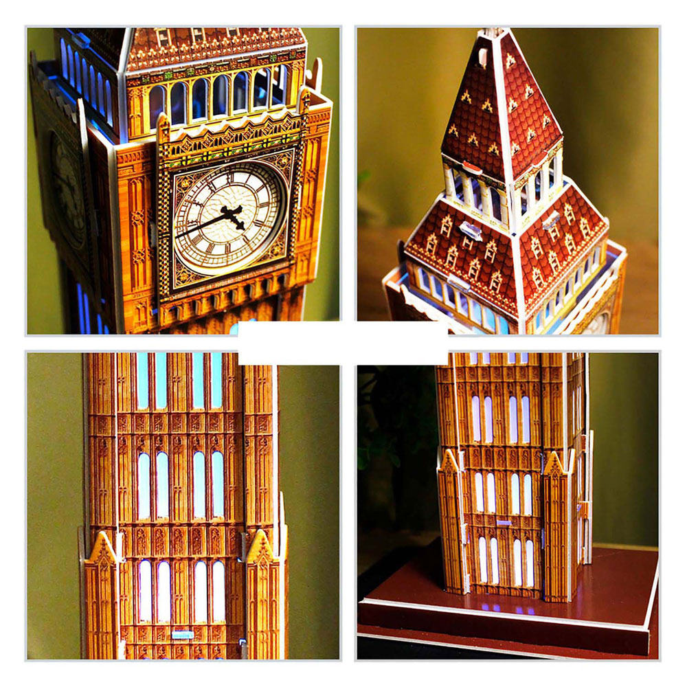 Kubikfun 3D -Puzzle Big Ben mit LED -Beleuchtung