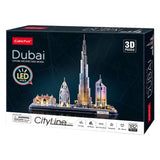 Kubikfun 3D Puzzle City Line Dubai mit LED -Beleuchtung - afbeelding 2