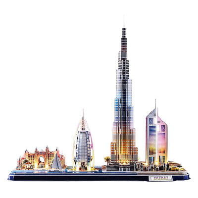 Kubikfun 3D Puzzle City Line Dubai mit LED -Beleuchtung