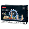 Würfelspaßiges 3D-Puzzle City Line London LED, 107 Teile.