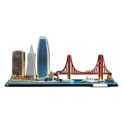 Kubisch lustige Kubikfun 3D Puzzle City Linie San Francisco + LED -Beleuchtung 90 Stück