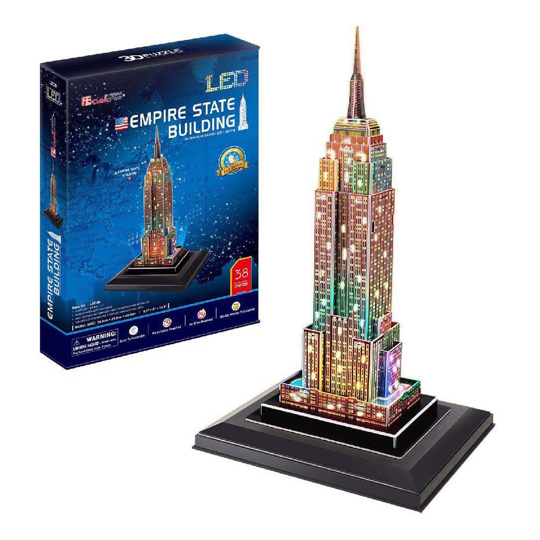 Kubikfun 3D Puzzle Empire State Building mit LED -Beleuchtung