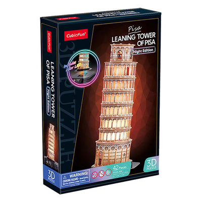 Kubikfun 3D -Puzzle -Turm von Pisa mit LED -Beleuchtung