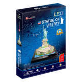 Kubische Spaß 3D -Puzzle Freiheit Statue mit LED -Beleuchtung - afbeelding 2
