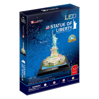 Kubische Spaß 3D -Puzzle Freiheit Statue mit LED -Beleuchtung