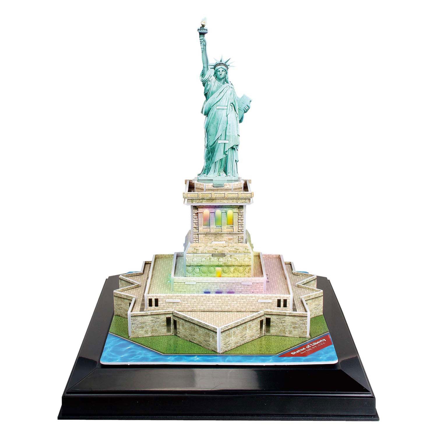 Kubische Spaß 3D -Puzzle Freiheit Statue mit LED -Beleuchtung