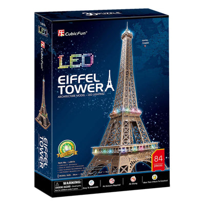 Kubikfun 3D -Puzzle -Eiffelturm mit LED -Beleuchtung
