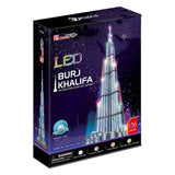 Kubikfun 3D -Puzzle -Burj Khalifa mit LED -Beleuchtung - afbeelding 2