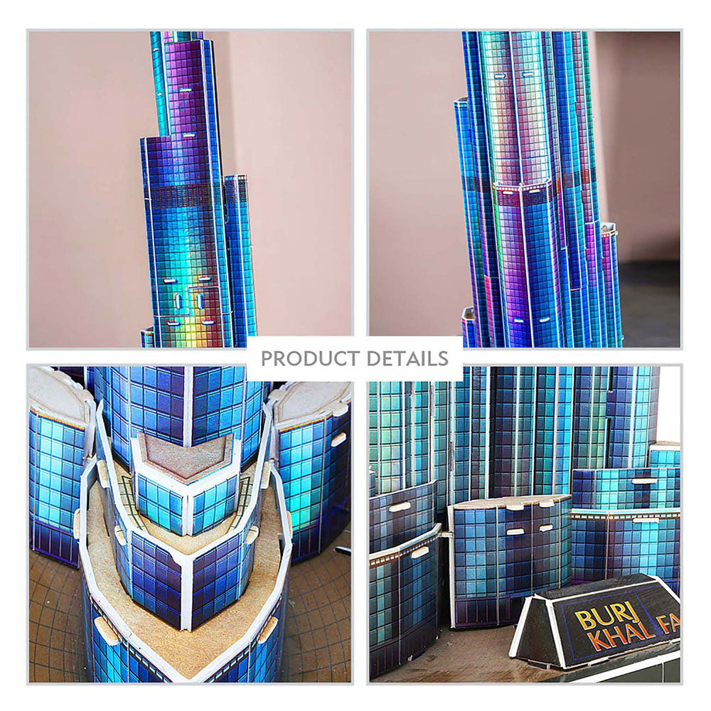 Kubikfun 3D -Puzzle -Burj Khalifa mit LED -Beleuchtung
