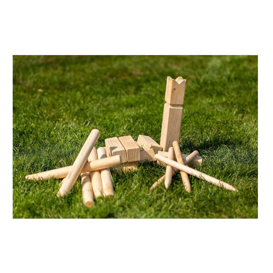 Outdoor -Spiel kubb hölzern werdert game fsc mit Trägertasche