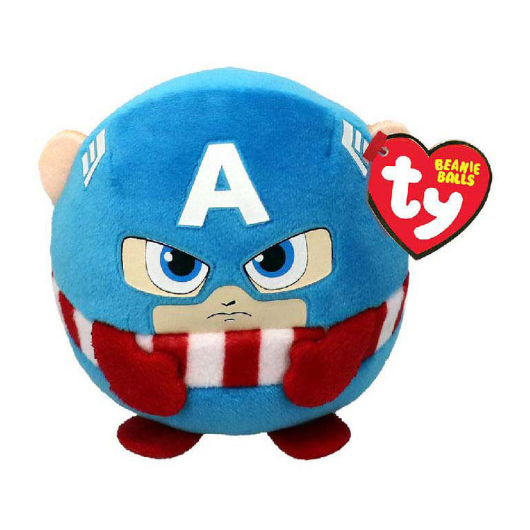 Ty Beanie Ty Teeny Puffies - Marvel Capitan America, 10 cm