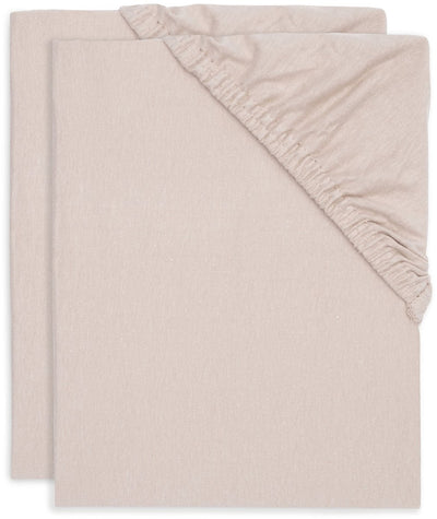 Jollein - Spannbettlaken Jersey 40 50x80 90cm - Wiege, Bett, Babybett - wildrosa - 2 Stück