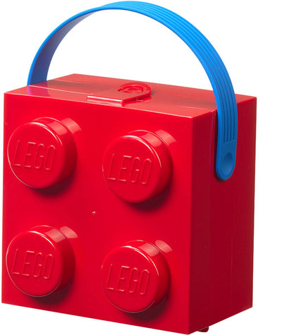 Lego - Brotdose Ziegel 4 mit Griff - Polypropylen - Rot