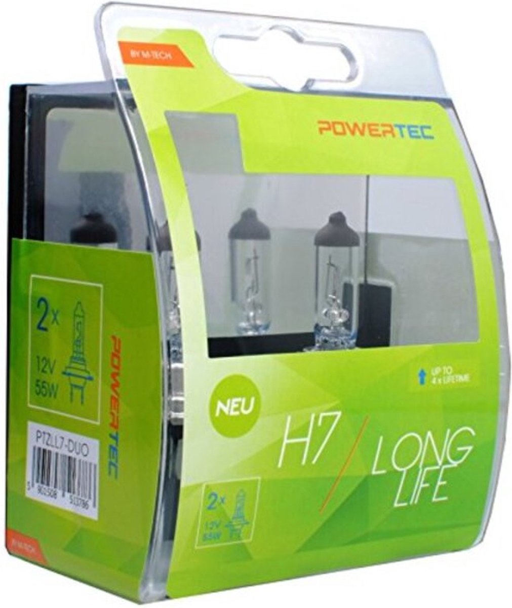 Powertec H7 12V Halogenlampen – lange Lebensdauer – 2er-Set