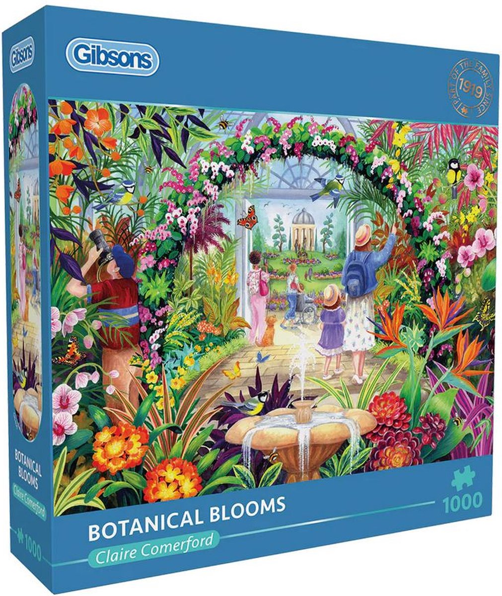 Gibsons – botanische Blüten (von Claire Comerford) – 1000 Teile 68×49 cm (B×H) – Puzzle für Erwachsene