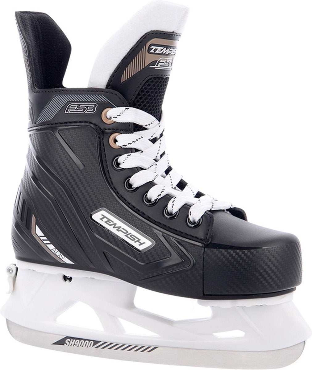 Tempish - FS3 - Eishockey-Schlittschuhe - Kinder-Schlittschuhe - Schwarz - Stabile Knöchelunterstützung mit Komfortfutter - Größe EU 31-34