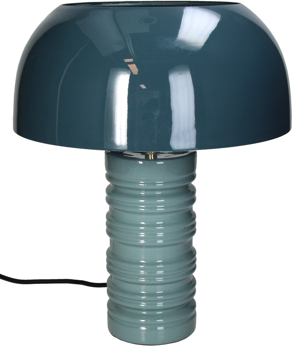 Hd Collection Tischlampe, Metall, Blau, 29 x 29 x 35 cm