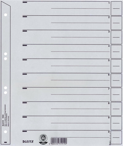 Tabs leitz 10 tabs gray