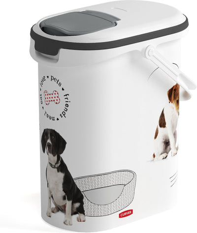Curver Futterbehälter Hund – 10l – 4kg – 30x19x35cm – weißgrau