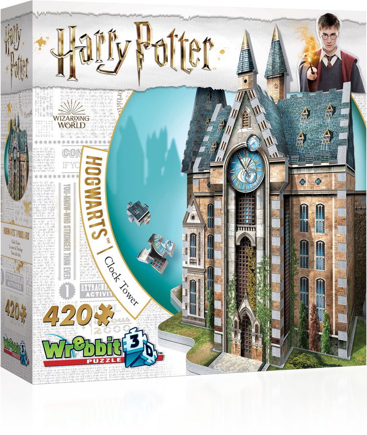 Wrebbit 3D-Puzzle - Harry Potter Hogwarts Clock Tower 3D-Puzzle 420 Teile.