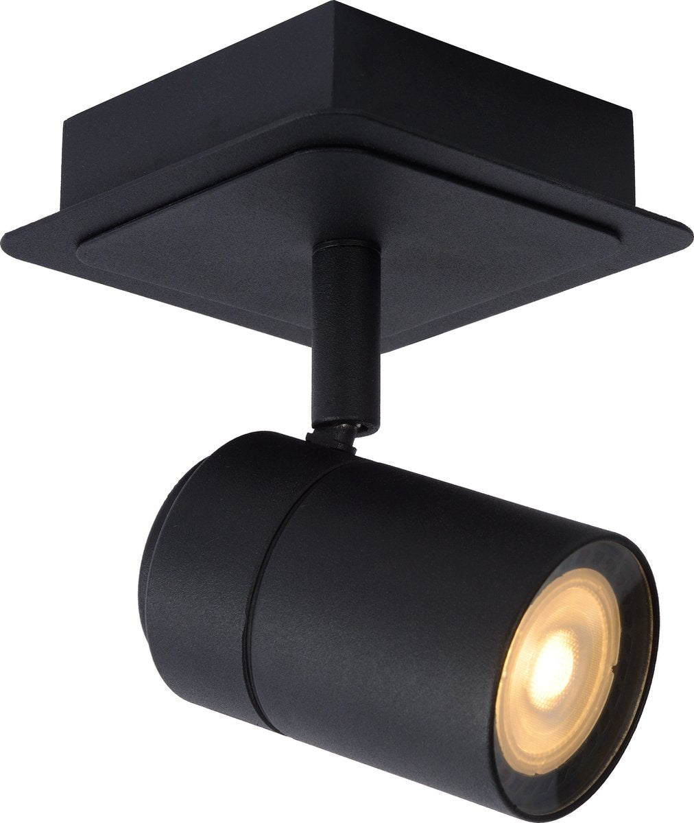 Lucide Lennert - Deckenstrahler (Deckenleuchte) Badezimmer - LED dimmbar - GU10 - 1x5W 3000K - IP44 - Schwarz