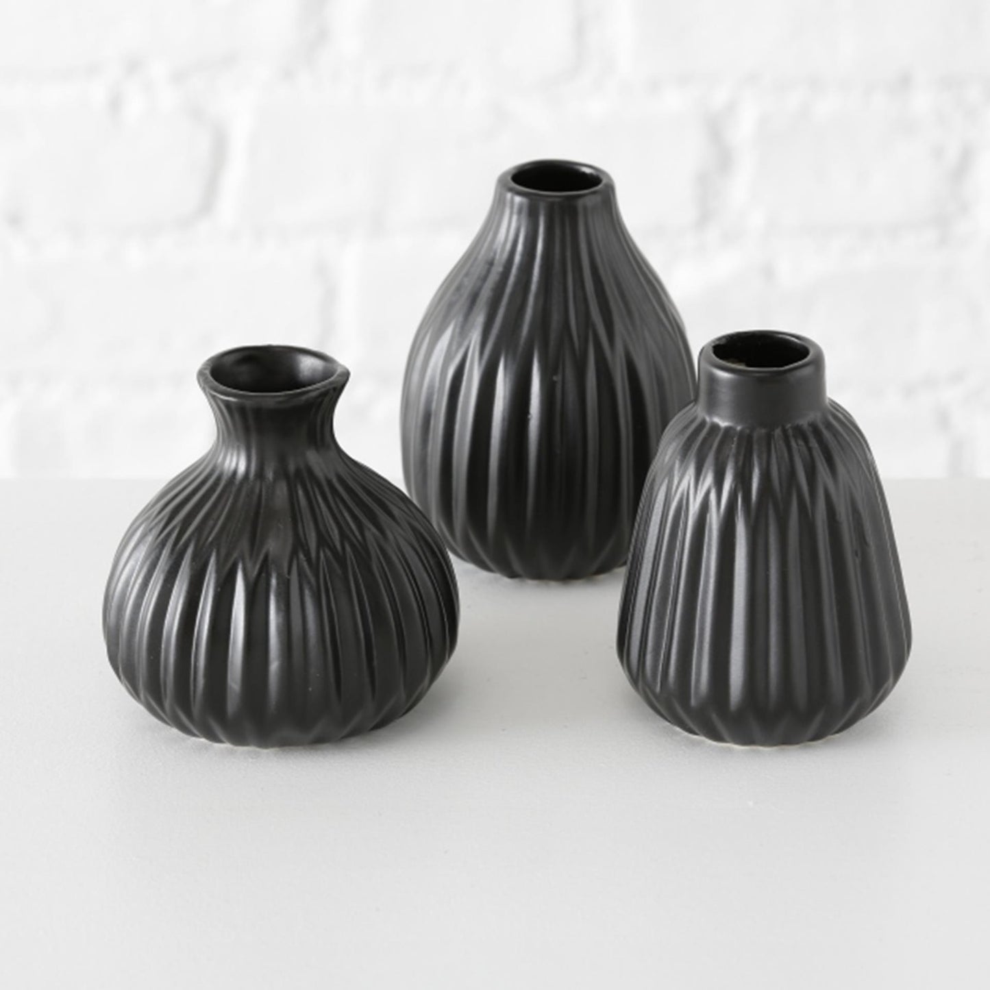 Boltze Home Vase Esko H12cm schwarz