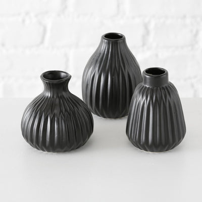 Boltze Home Vase Esko H12cm schwarz
