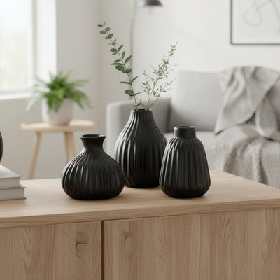 Boltze Home Vase Esko H12cm schwarz