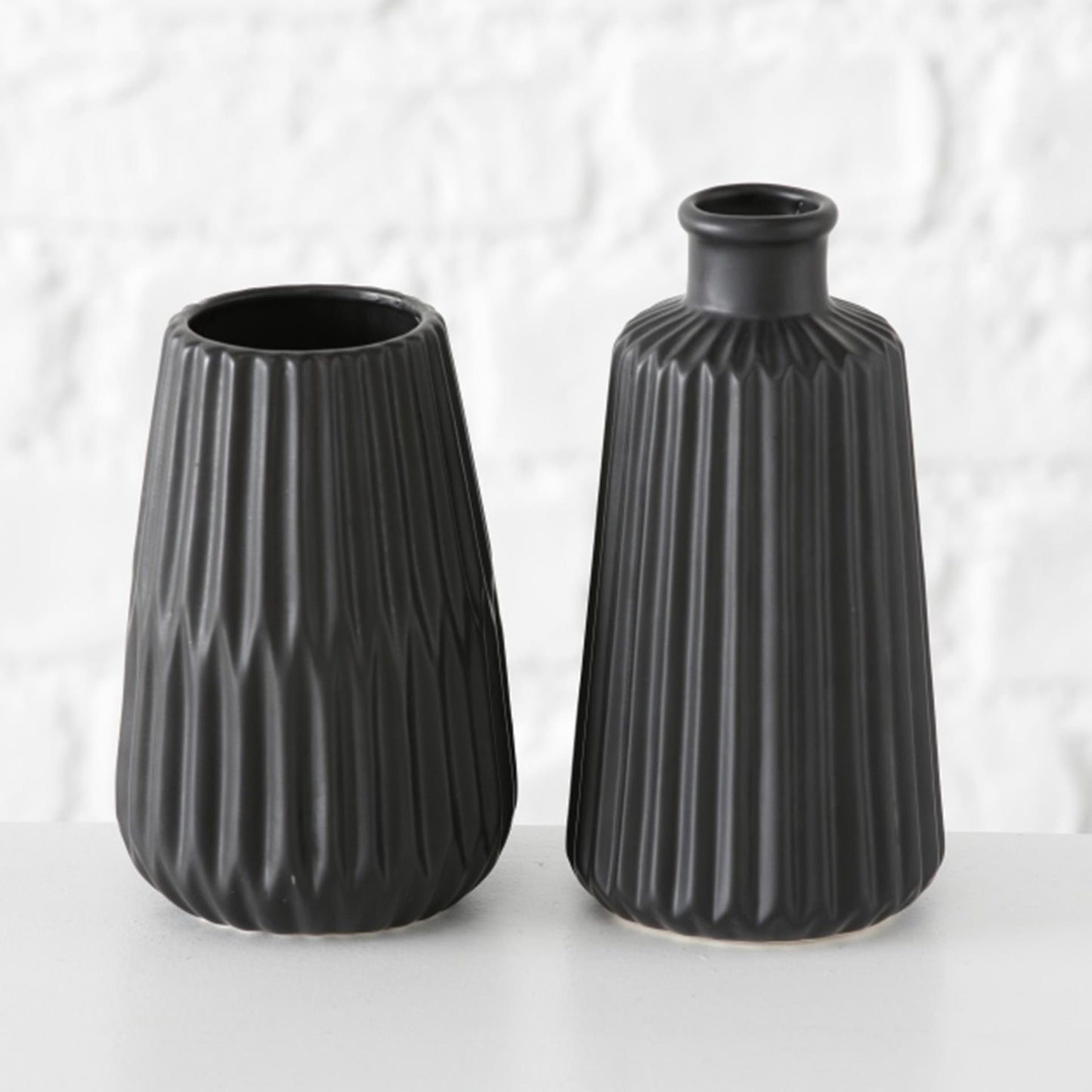 Boltze Home Vase Esko H17cm schwarz