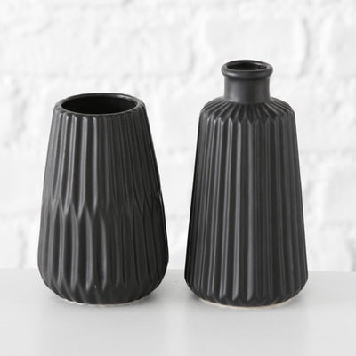 Boltze Home Vase Esko H17cm schwarz