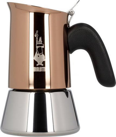 Bialetti Venus 4 Tassen Kupfer – Espressokanne aus Edelstahl – 170 ml – induktionsgeeignet – italienisches Design