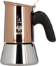 Bialetti Venus 4 Tassen Kupfer – Espressokanne aus Edelstahl – 170 ml – induktionsgeeignet – italienisches Design
