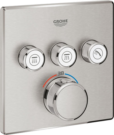 Grohe Grohtherm SmartControl Duschthermostat – Aufputzteil – Edelstahloptik – 29126dc0