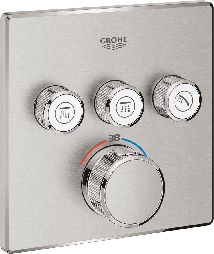 Grohe Grohtherm SmartControl Duschthermostat – Aufputzteil – Edelstahloptik – 29126dc0