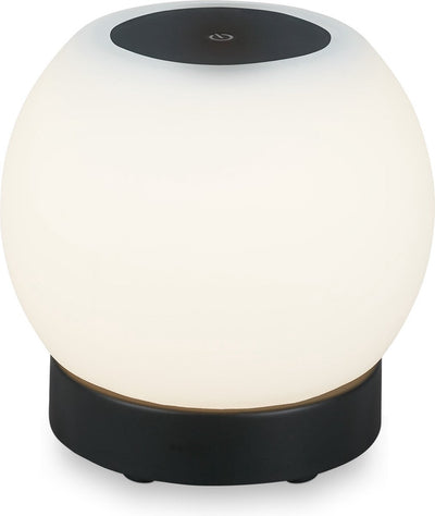 Briloner - poka - LED-Tischleuchte wiederaufladbar - dimmbar - Glas - kabellos - Touch - 3 W - schwarz - ø16 cm