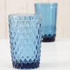 Boltze Home Trinkgläser blau H13cm Box à 6 Stück