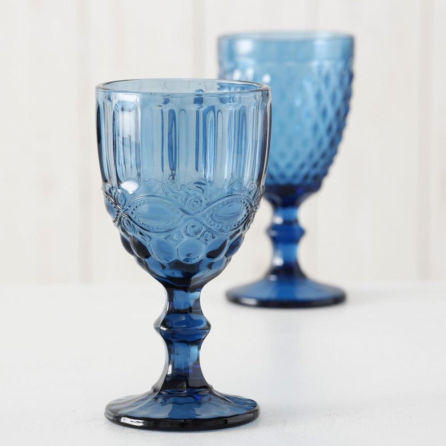 Boltze Home Weinglas blau H17cm Box à 6 Stück