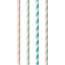 Papstar Papierstrohhalme 20 cm Farbsortiment