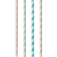 Papstar Papierstrohhalme 20 cm Farbsortiment