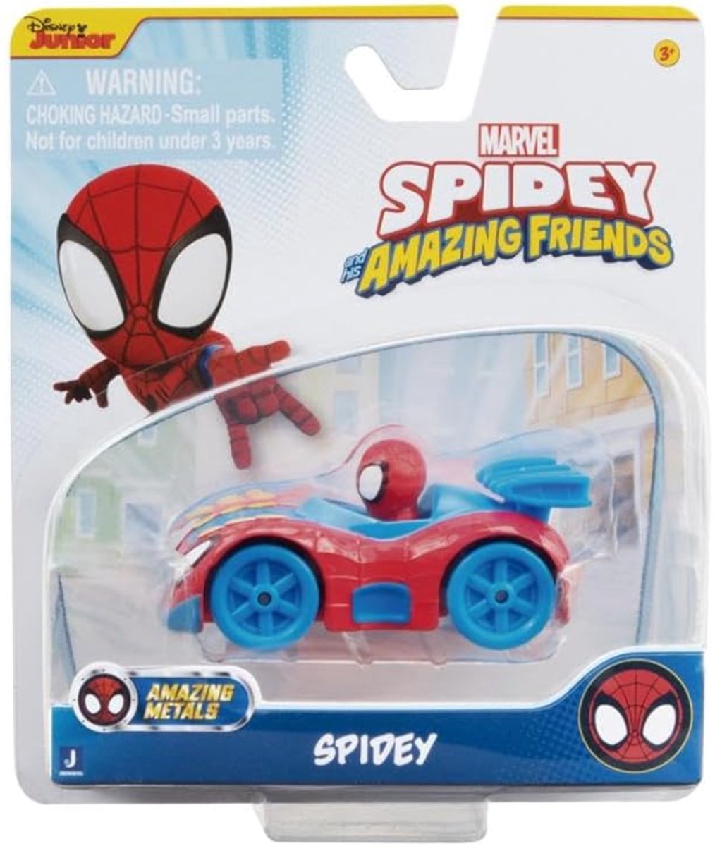 Jazwares Spidey Amazing Friends Spidey Fahrzeug 7 cm – Metall – Druckguss – Actionfigur