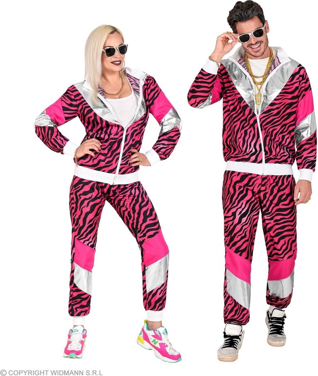 Finidi Trainingsanzug Tiger Neon Pink 80er Jahre