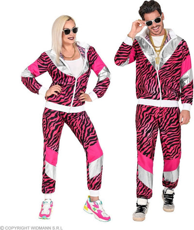 Finidi Trainingsanzug Tiger Neon Pink 80er Jahre